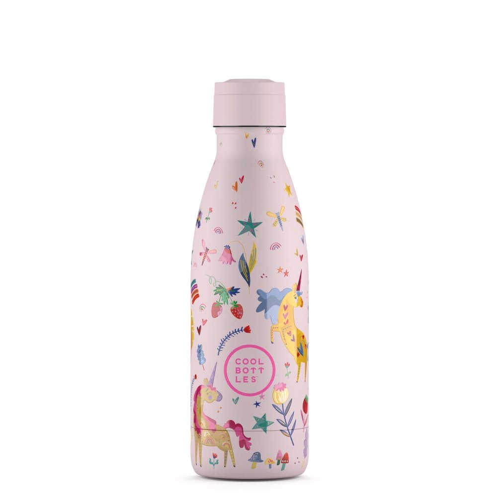 Dětská nerezová termolahev COOL BOTTLES Funny Unicorns třívrstvá 350ml 3D - náhled 2
