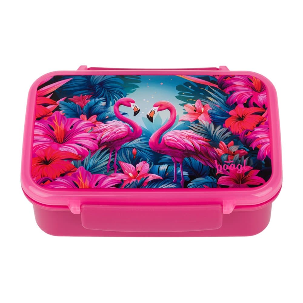 BAAGL Box na svačinu s přihrádkami Flamingo - náhled 2
