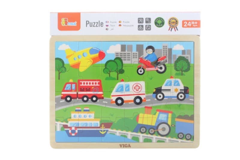 Dřevěné puzzle 24 dílků - doprava Viga - náhled 3