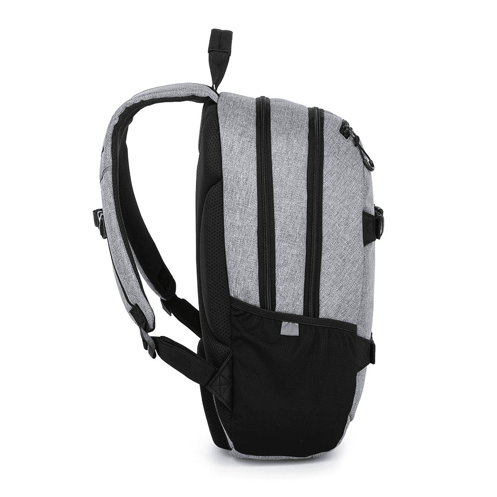 Studentský batoh + etue OXY Sport Grey Melange - náhled 3
