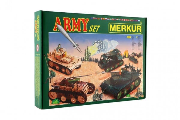 Stavebnice Merkur Army Set 657 ks 40 modelů