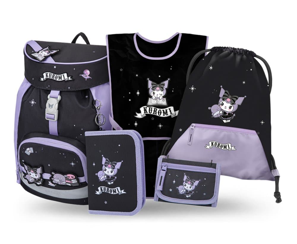 BAAGL SET 5 Airy Kuromi Fortune Dream: batoh, penál, sáček, zástěra, peněženka GRS - náhled 1