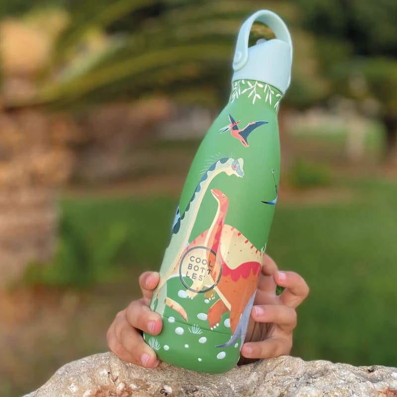 Dětská nerezová termolahev COOL BOTTLES Kids Jurassic Era třívrstvá 350ml NEW - náhled 5