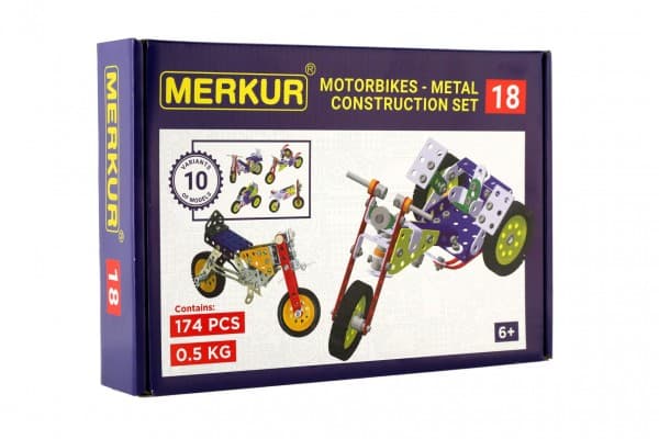 Stavebnice Merkur 018 Motocykly 10 modelů 174 ks