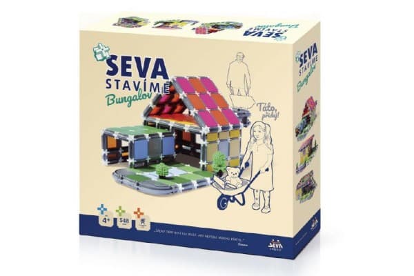 Stavebnice SEVA STAVÍME Bungalov plast 548 dílků