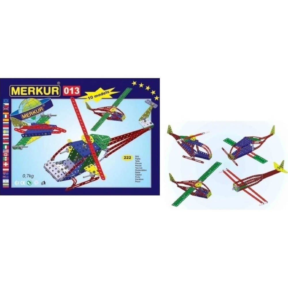 Stavebnice Merkur 013 Vrtulník 10 modelů 222 ks - náhled 3