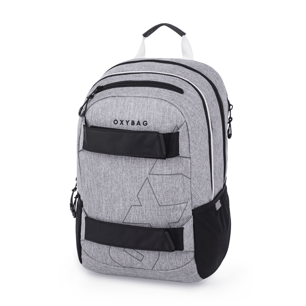Studentský batoh + etue OXY Sport Grey Melange - náhled 2