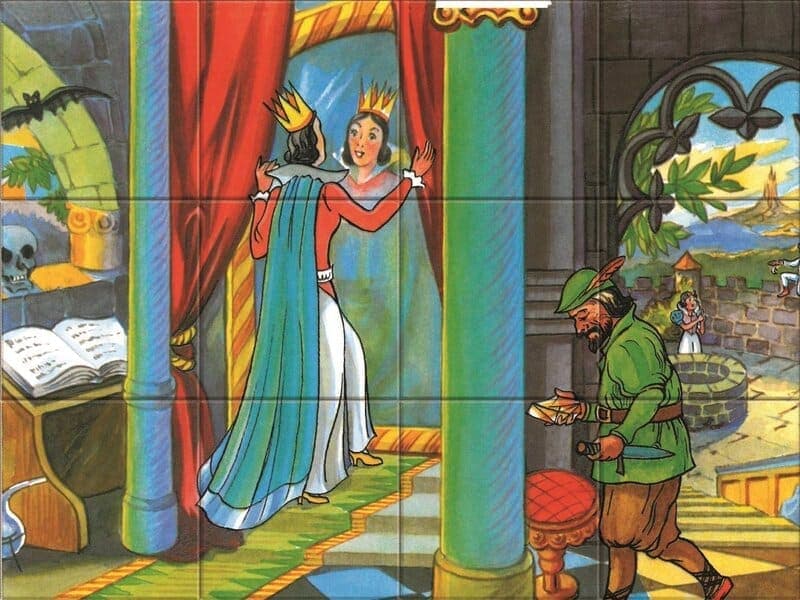 Dřevěné kostky Sněhurka - 12 kostek - náhled 4