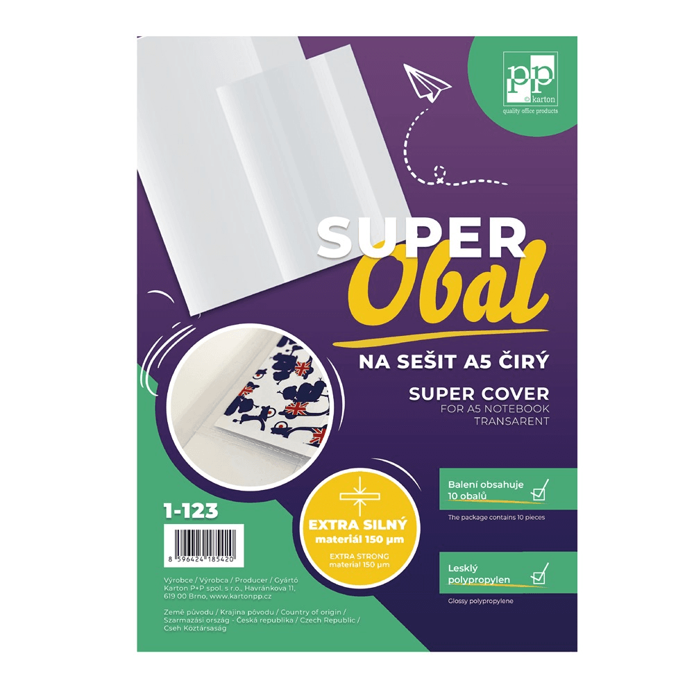 SUPEROBAL na sešit A5 čirý Oxybag bal.10ks 150 mic