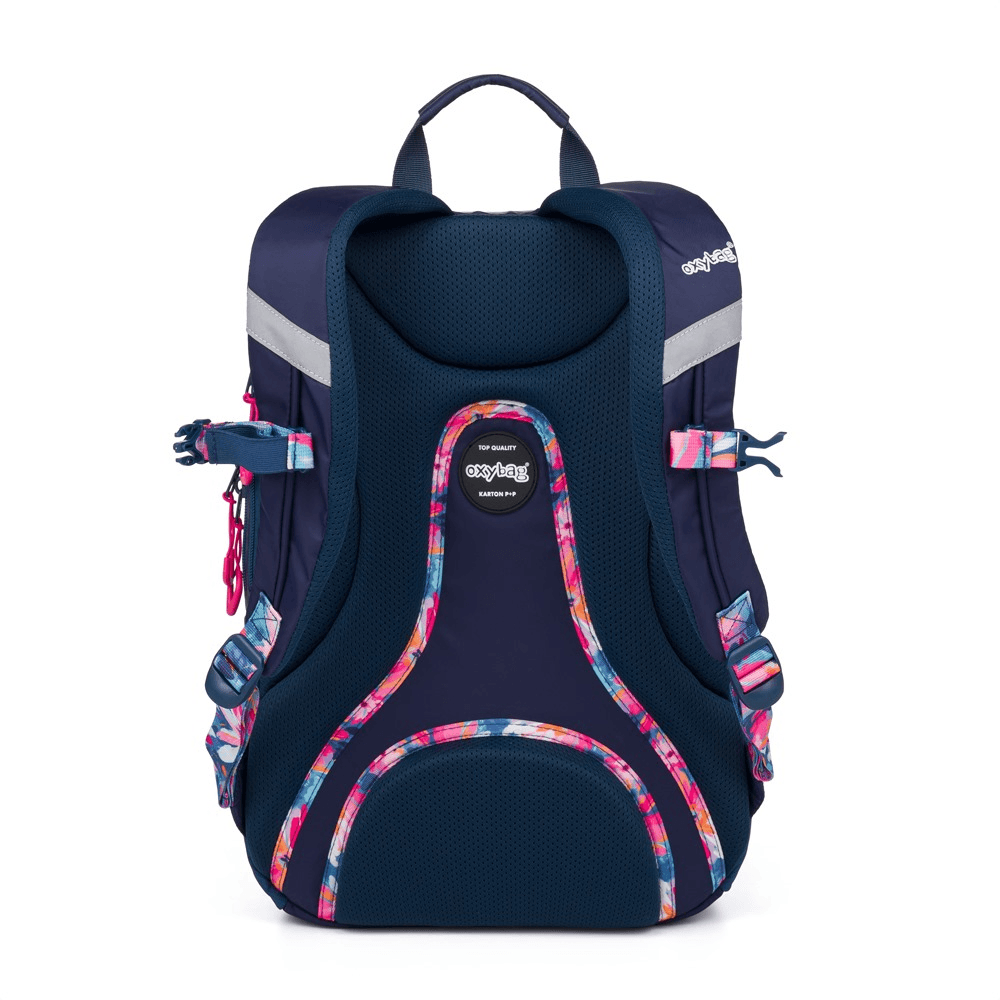 Studentský batoh + etue OXY Sport Flowers Blue - náhled 4