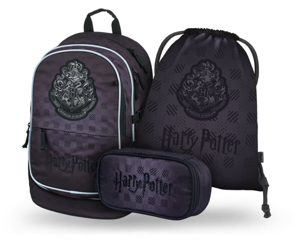 BAAGL SET 3 Core Harry Potter Bradavice černý: batoh, penál, sáček - náhled 1