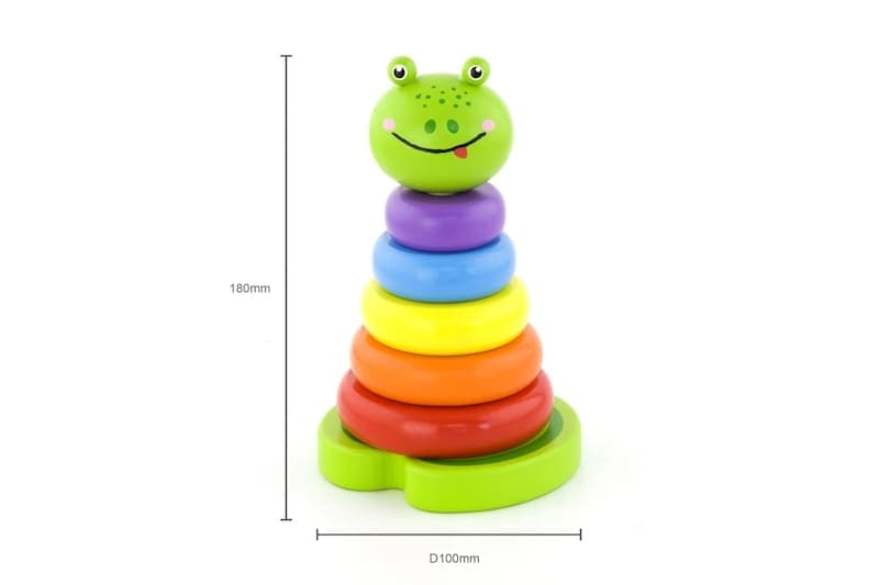 Dřevěná pyramida žabka Viga - náhled 5