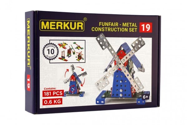Stavebnice Merkur 019 Mlýn 10 modelů 181 ks