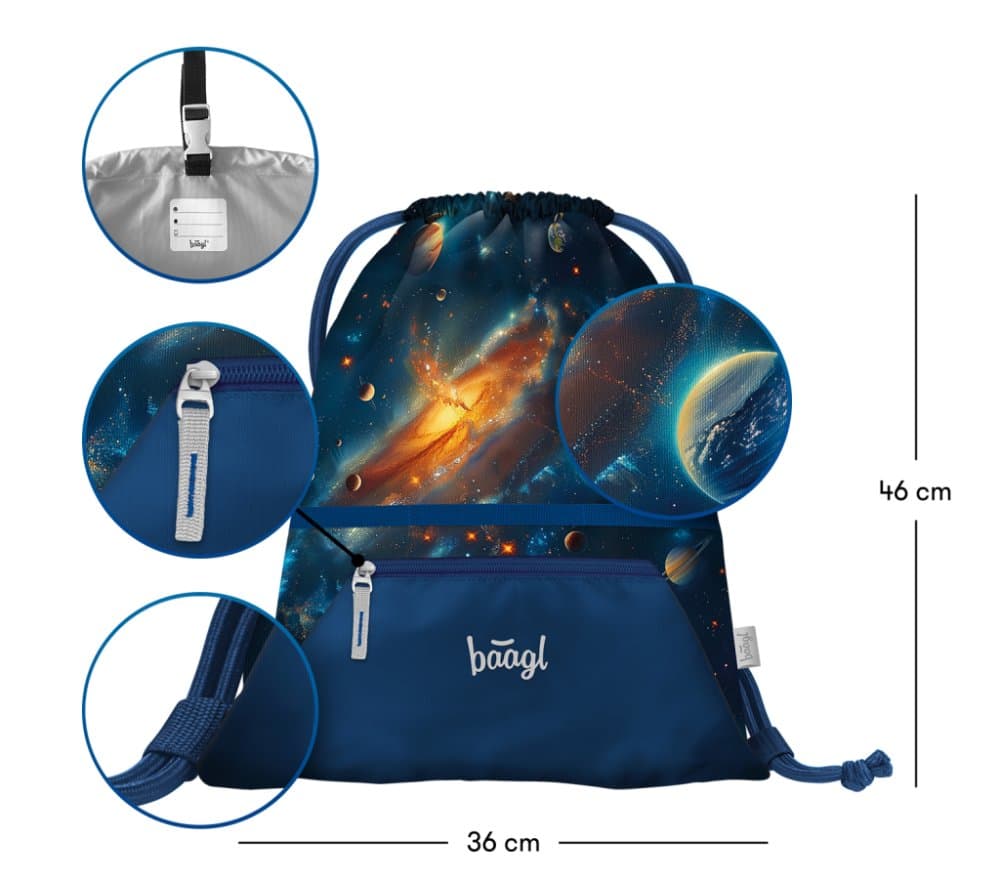 BAAGL Sáček s kapsou Vesmír - náhled 3