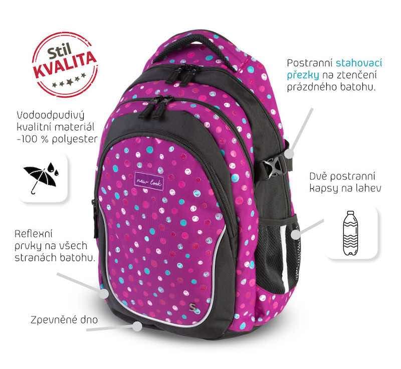 Stil Batoh studentský Glitter - náhled 5
