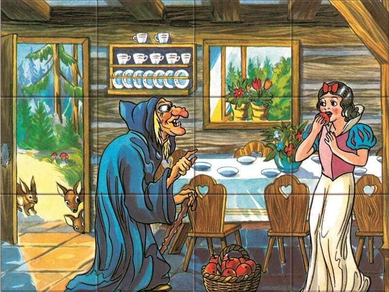 Dřevěné kostky Sněhurka - 12 kostek - náhled 5