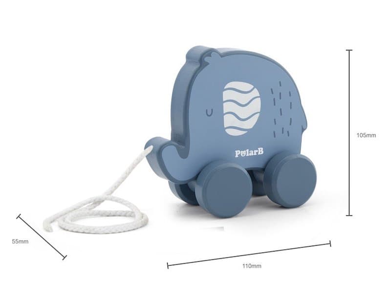 Dřevěná tahačka slon PolarB - náhled 4