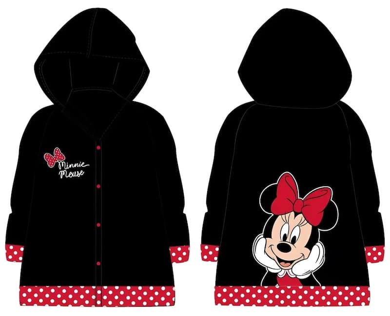 Dětská pláštěnka Minnie černá, 6 - 7 let, 116/122 cm