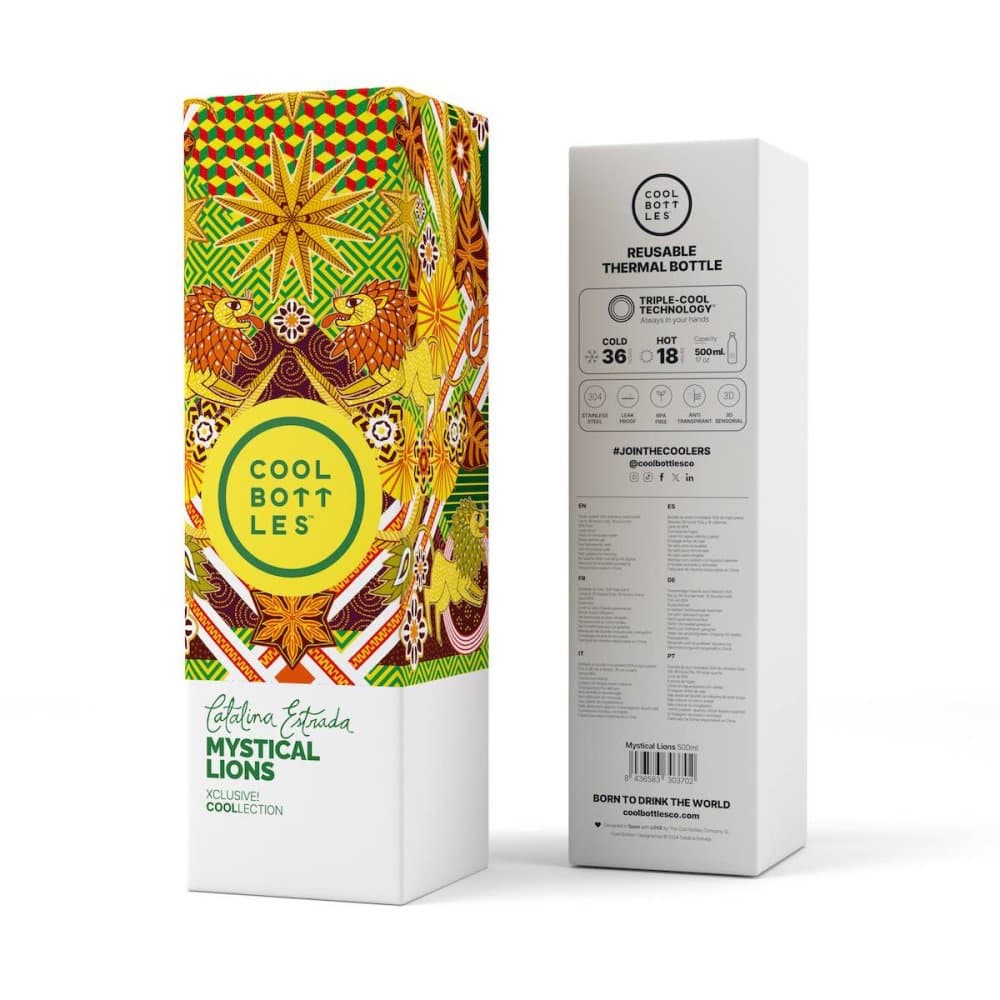 Nerezová termolahev Cool Bottles XClusive! Mystical Lions třívrstvá 500 ml - náhled 4