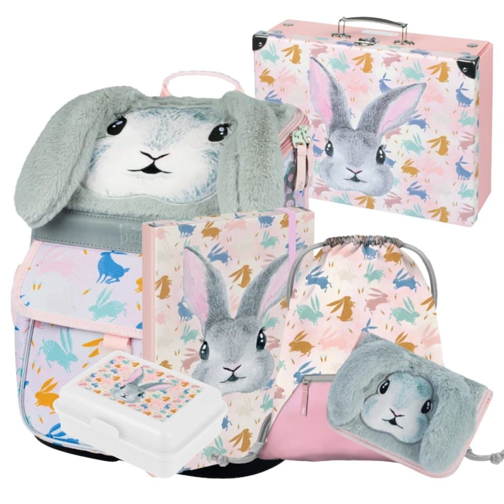 Školní aktovka v setu pro prvňáčky Baagl Zippy Bunny - 6 dílů - náhled 1