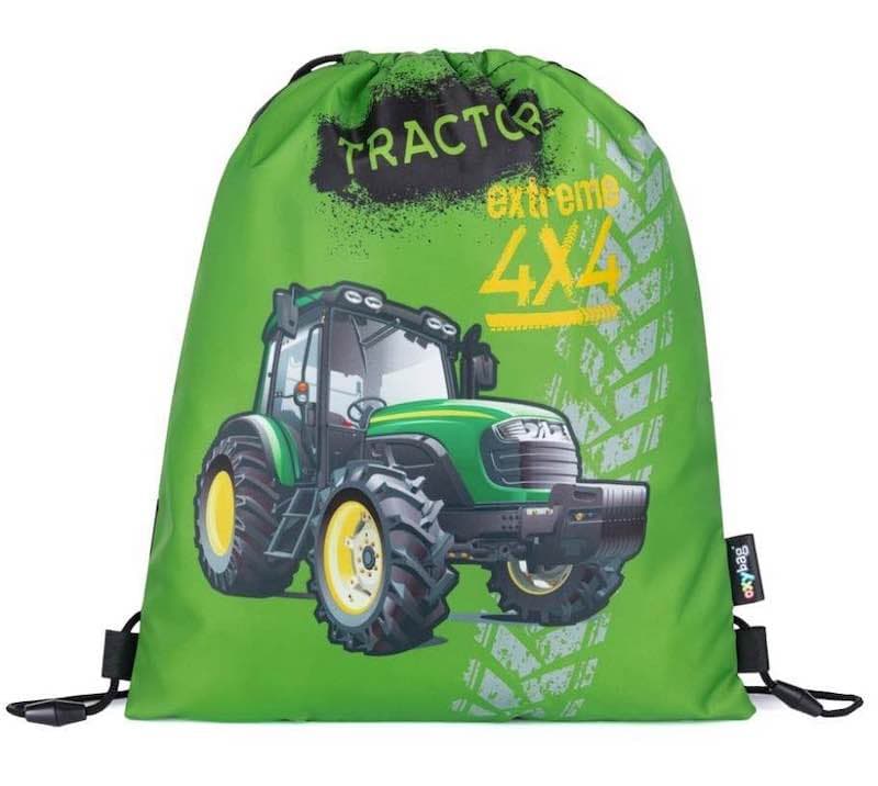 Oxybag Sáček na cvičky Traktor zelený