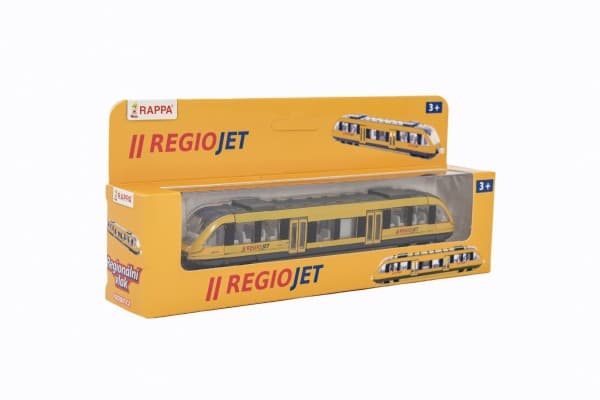 Vlak žlutý RegioJet na volný chod - náhled 5