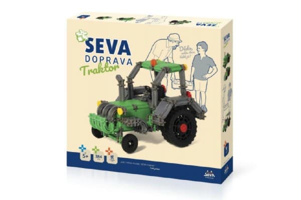 Stavebnice SEVA DOPRAVA Trakor plast 384 dílků