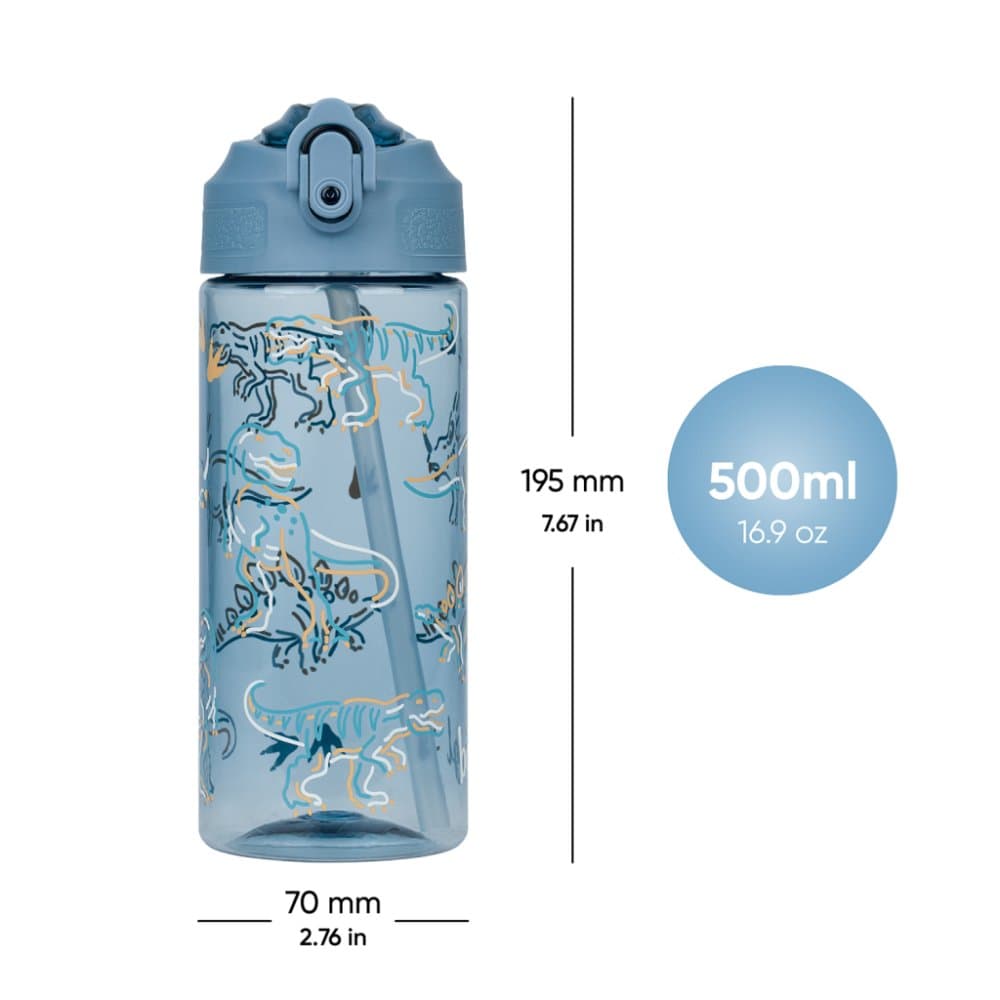 BAAGL Tritanová láhev na pití s brčkem Dino 500 ml - náhled 5