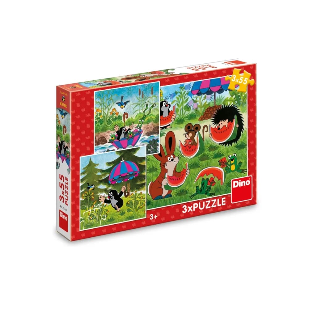 Puzzle Krtek a paraplíčko 3x55 dílků - náhled 5