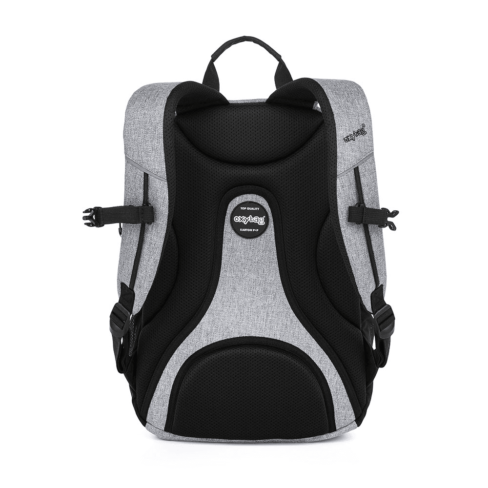 Studentský batoh + etue OXY Sport Grey Melange - náhled 4