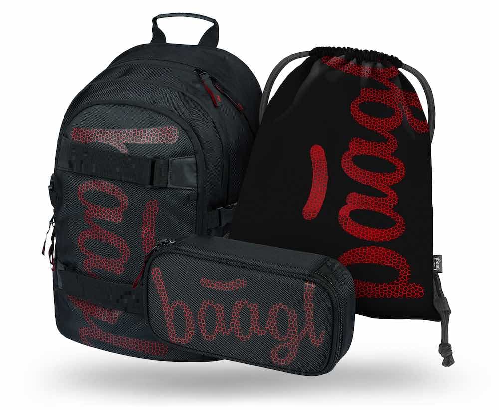 BAAGL 3 SET Skate Red: batoh, penál, sáček - náhled 1