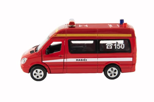 Auto hasiči na baterie se světlem se zvukem na zpětné natažení - náhled 3