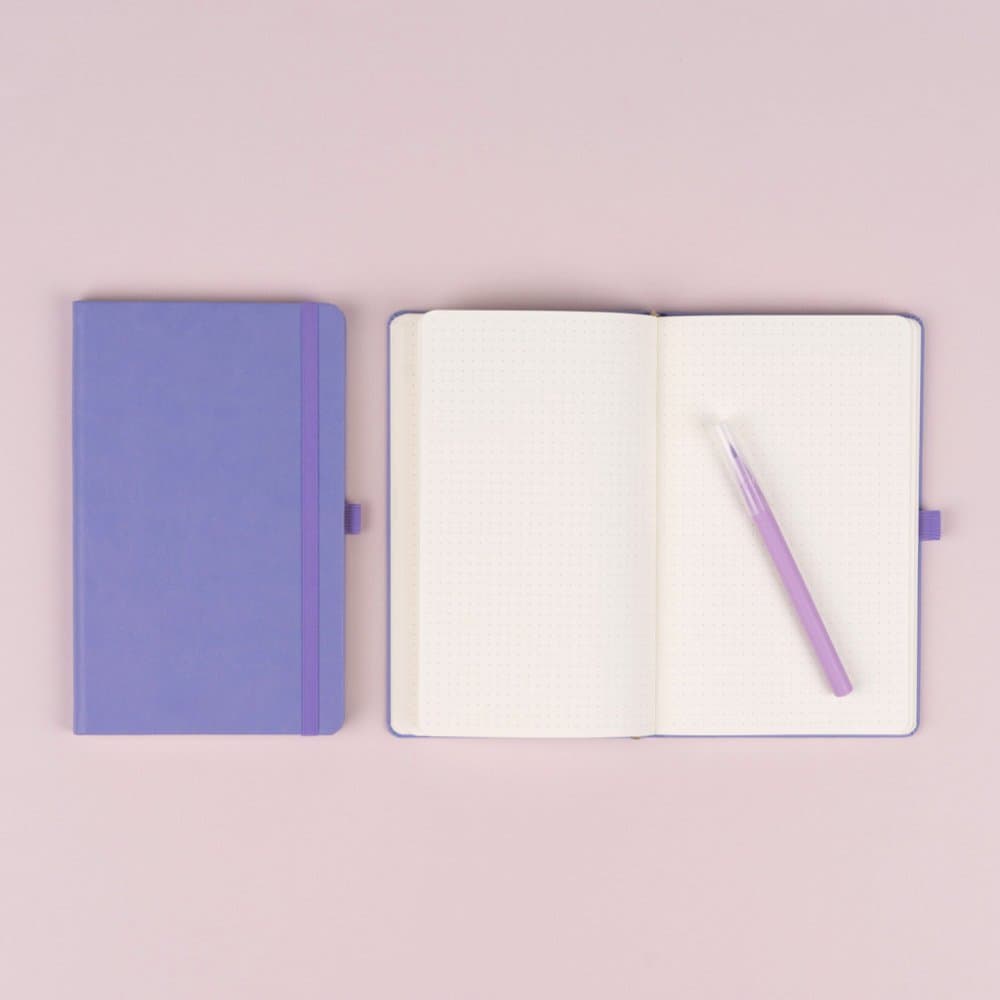 Notes Lila, tečkovaný, 13 × 21 cm - náhled 4