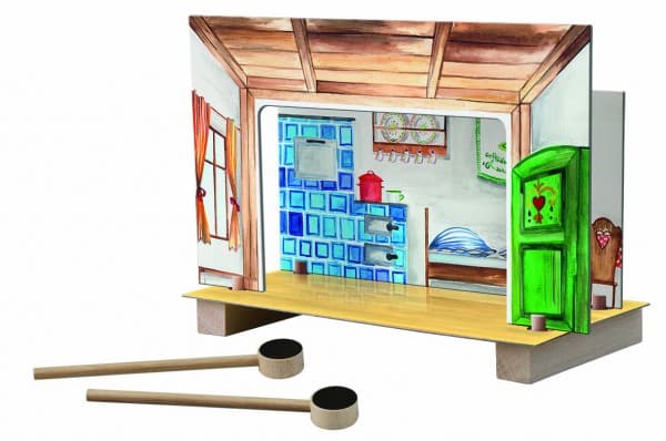 Magnetické divadlo Červená karkulka dřevěné figurky - náhled 3