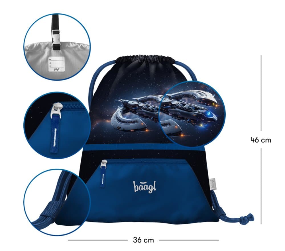 BAAGL Sáček s kapsou Vesmírná loď - náhled 3