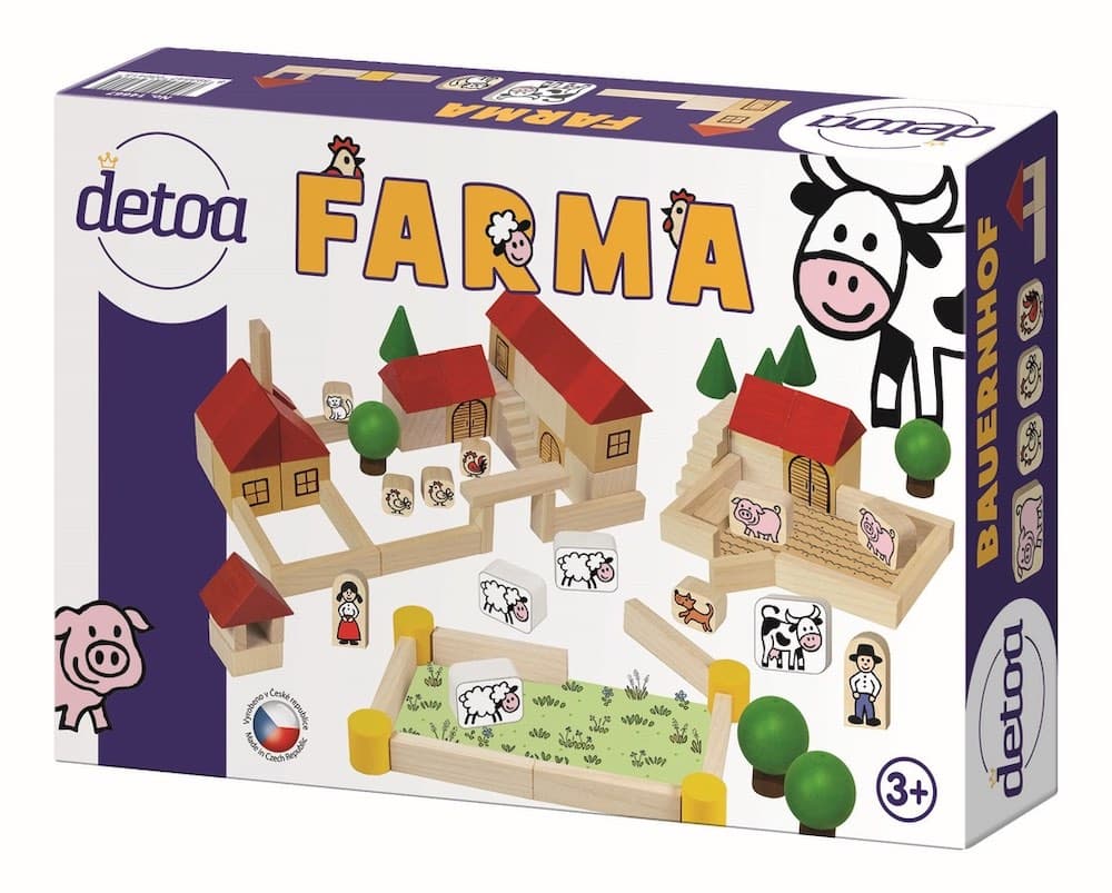 Dřevěná stavebnice Farma 100 ks