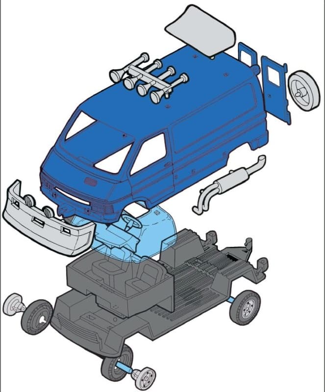 Stavebnice Monti System MS 05 Air Servis Renault Trafic - náhled 3
