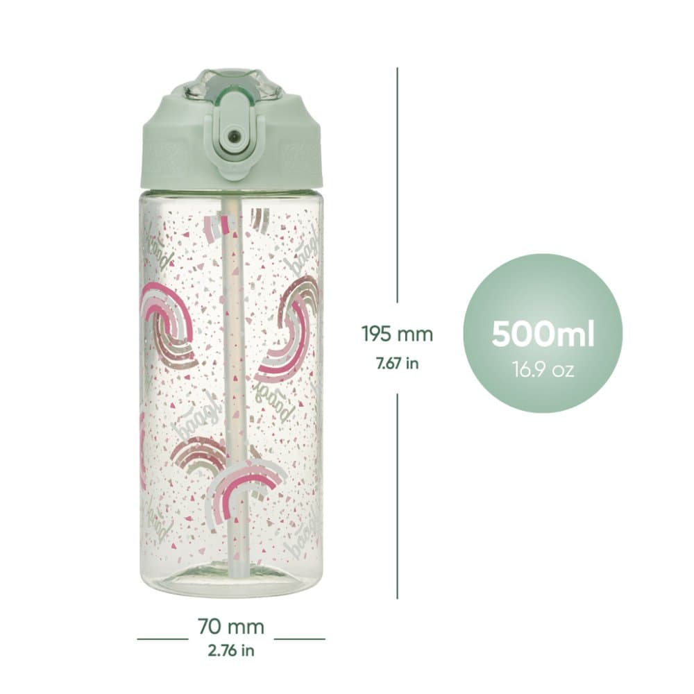BAAGL Tritanová láhev na pití s brčkem Duha 500 ml - náhled 5