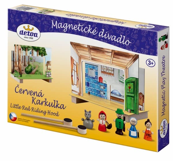 Magnetické divadlo Červená karkulka dřevěné figurky - náhled 2