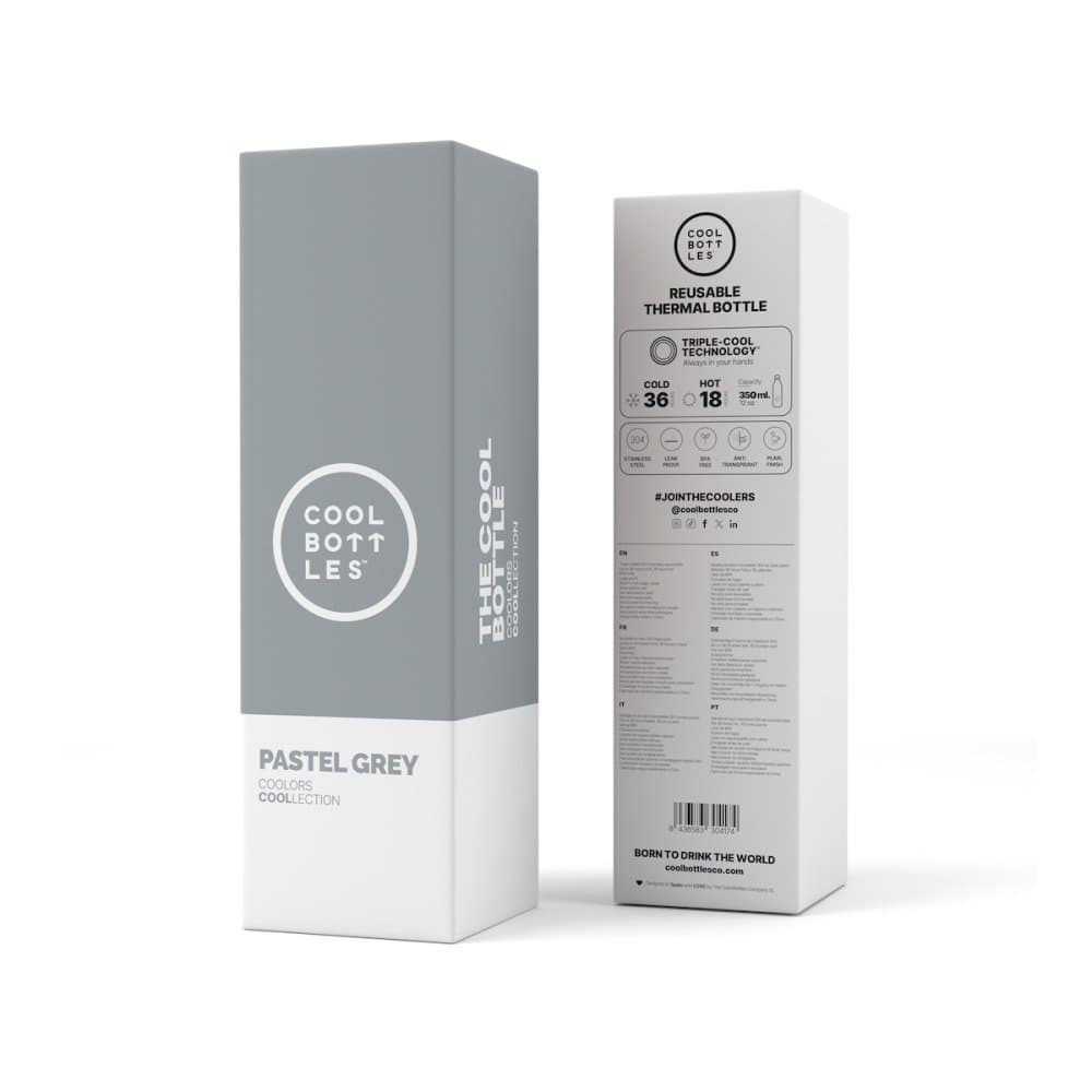 Nerezová termolahev COOL BOTTLES Pastel Grey třívrstvá 350 ml - náhled 4