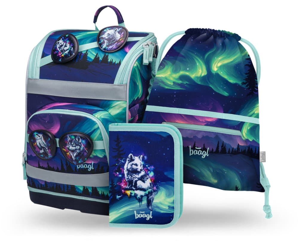 BAAGL SET 3 Zippy Plus Aurora: aktovka, penál, sáček GRS - náhled 1