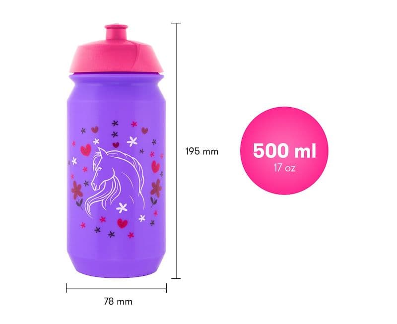 BAAGL Dětská láhev na pití Koně 500 ml - náhled 3