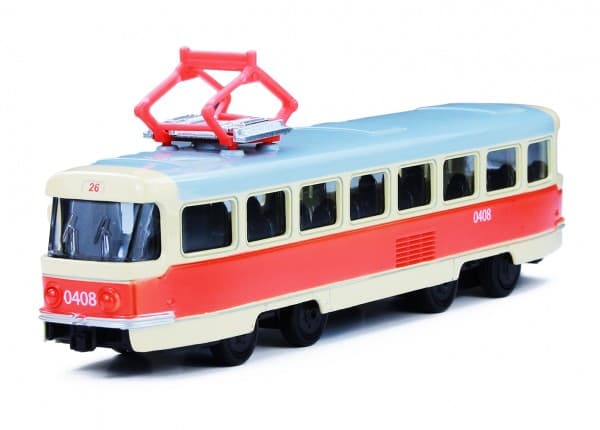 Tramvaj Tatra T3 kovová 16 cm na zpětný chod - náhled 3