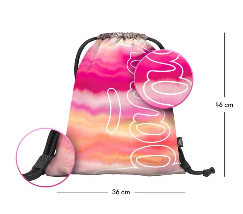 BAAGL Sáček Skate Pink Stripes - náhled 3