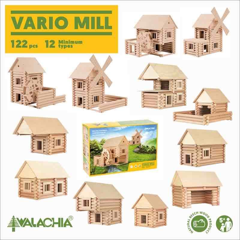 Dřevěná stavebnice Walachia Vario Mill 122 dílů - náhled 2