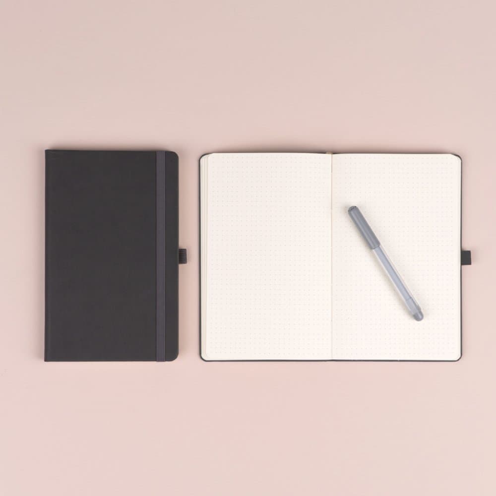 Notes Šedý, tečkovaný, 13 × 21 cm - náhled 4