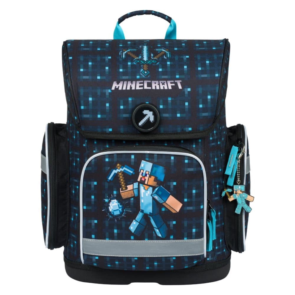 BAAGL aktovka Ergo Minecraft Blue Axe modrá