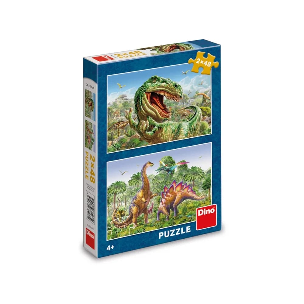 Puzzle Souboj dinosaurů 2x48 dílků - náhled 4