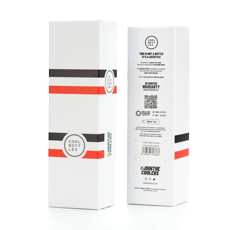 Nerezová termolahev COOL BOTTLES XClusive! Pure white třívrstvá 500ml - náhled 4