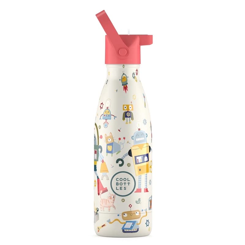 Dětská nerezová termolahev COOL BOTTLES Kids Messy Robots třívrstvá 350ml NEW